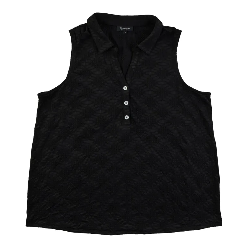 lily morgan Women's Plus Collared Camisole with Tie Front made by Giant Tiger