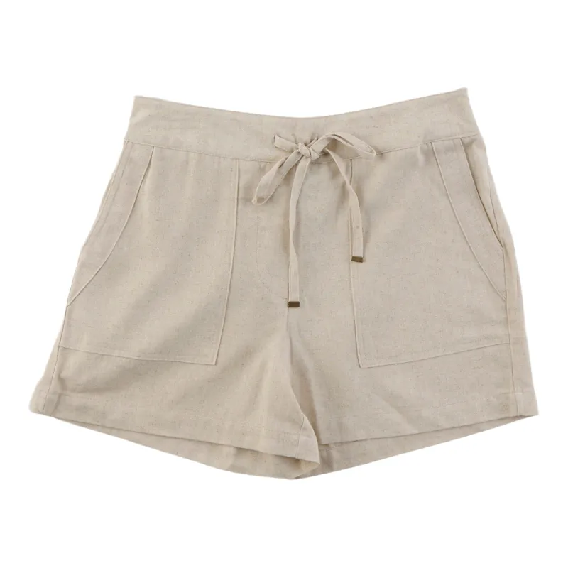 mySTYLE Women's Solid Linen Pull-On Shorts made by Giant Tiger