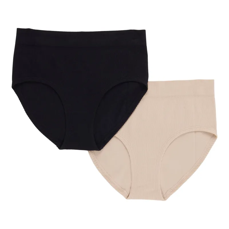 Carisma Women's Ribbed Briefs, 2-Pack made by Giant Tiger