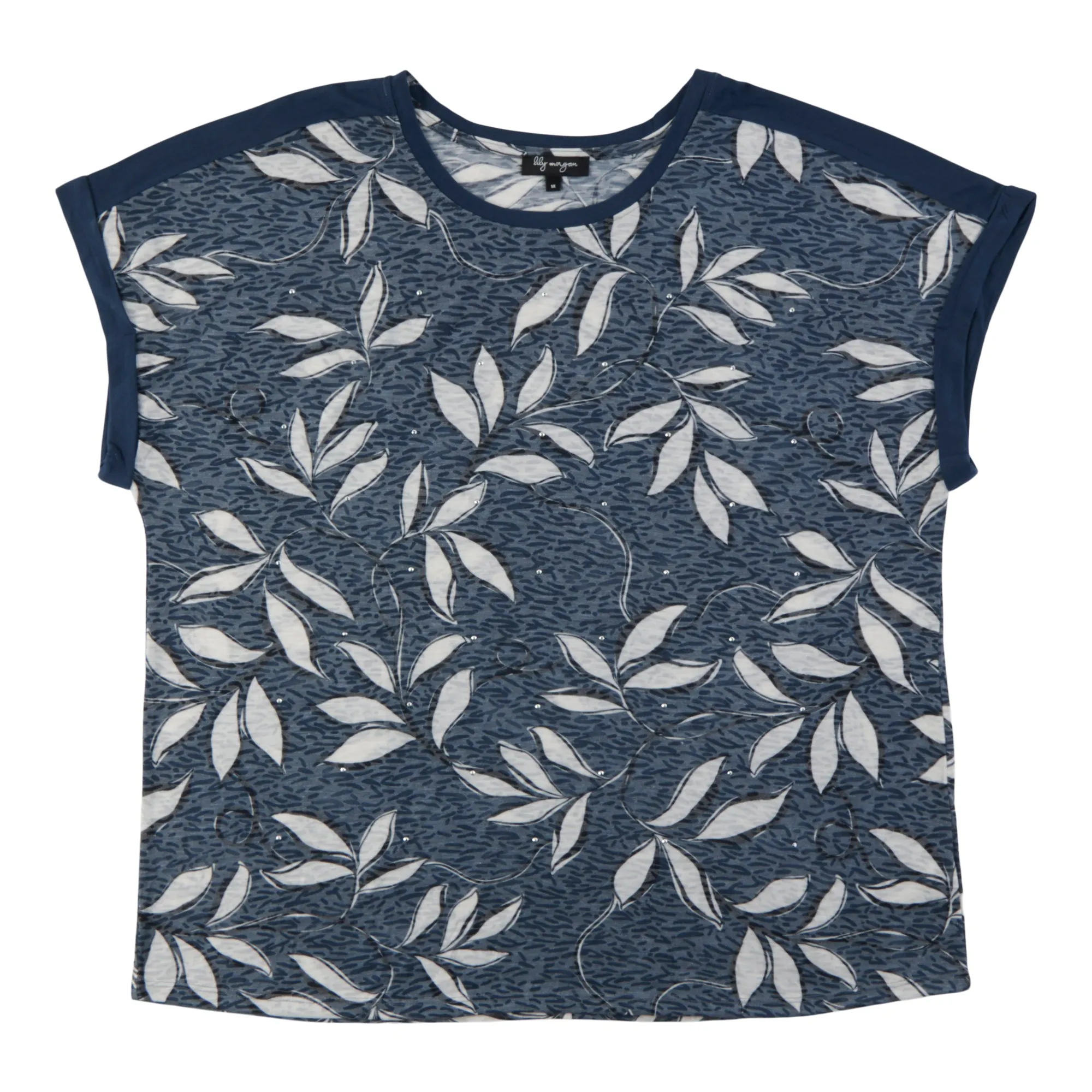 lily morgan Women's Plus Printed Top with Stone Detail sold by Giant Tiger product image thumbnail 4