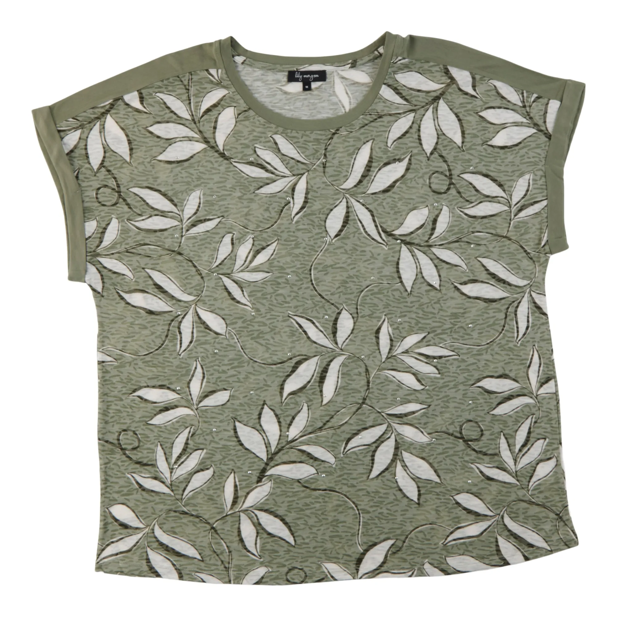 lily morgan Women's Plus Printed Top with Stone Detail sold by Giant Tiger product image thumbnail 3