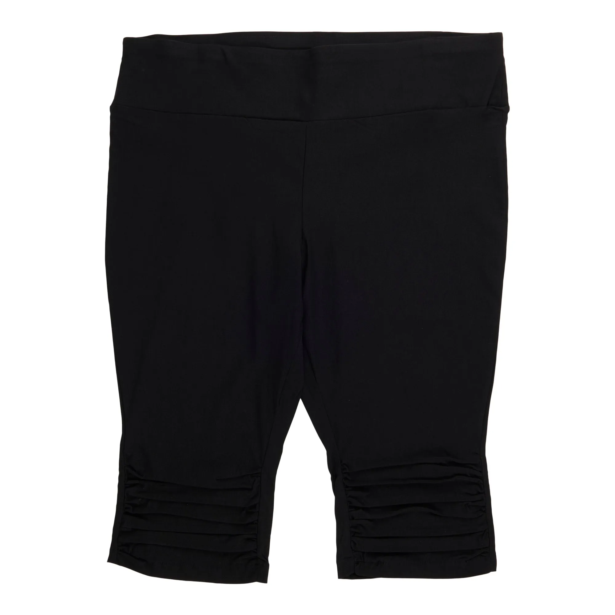 lily morgan Women's Plus Solid Ruched Knee Capris sold by Giant Tiger