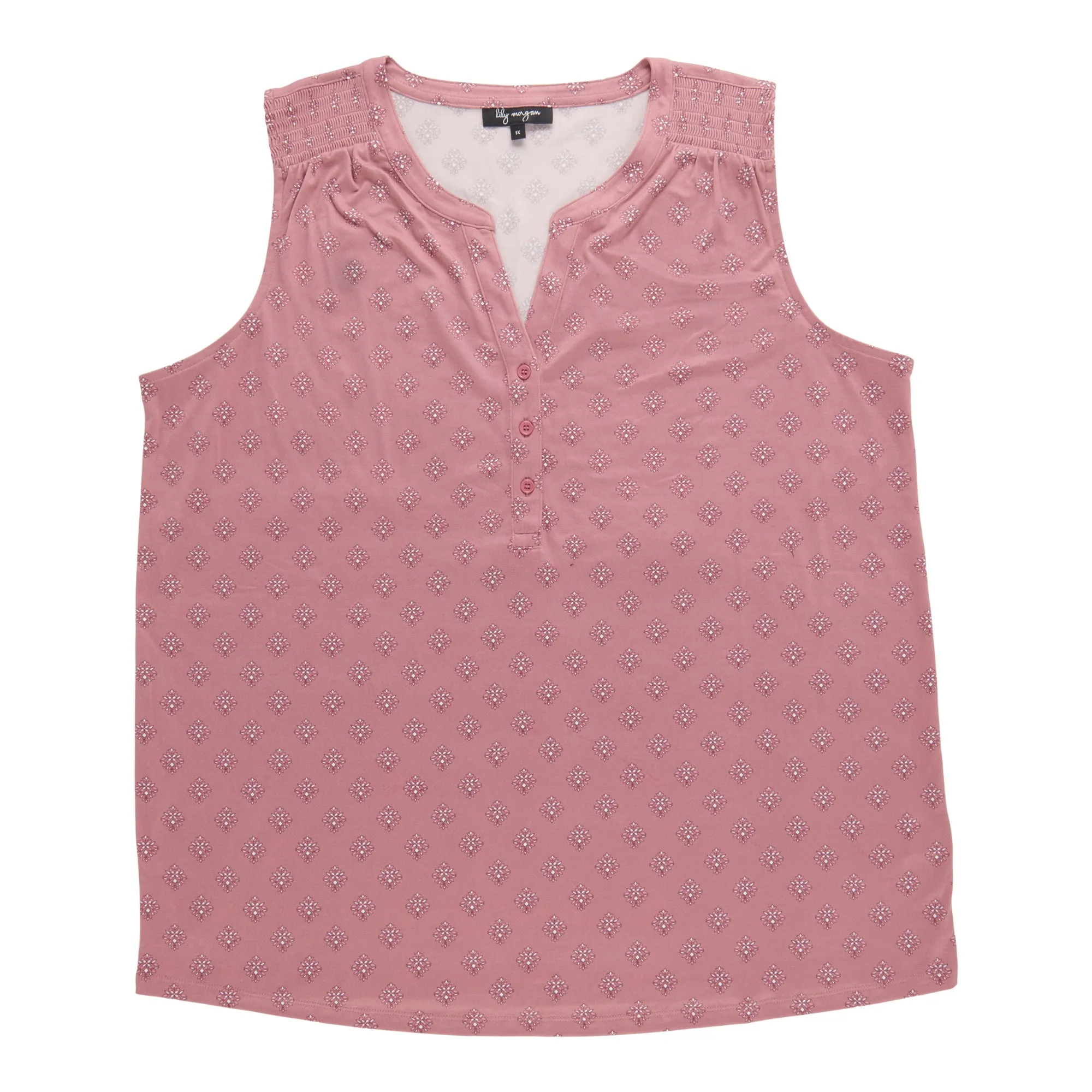 lily morgan Women's Plus Camisole with Smocking Detail sold by Giant Tiger product image thumbnail 3