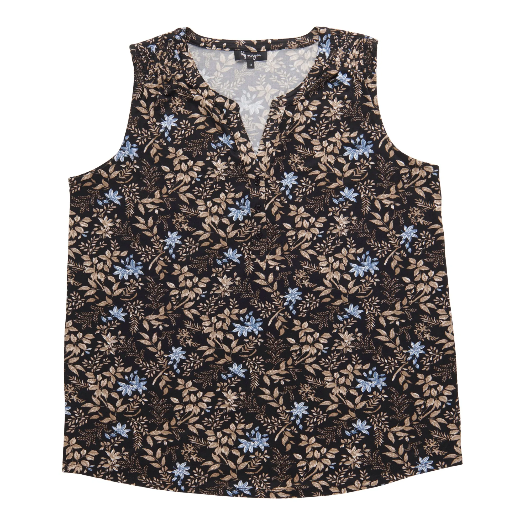 lily morgan Women's Plus Camisole with Smocking Detail sold by Giant Tiger