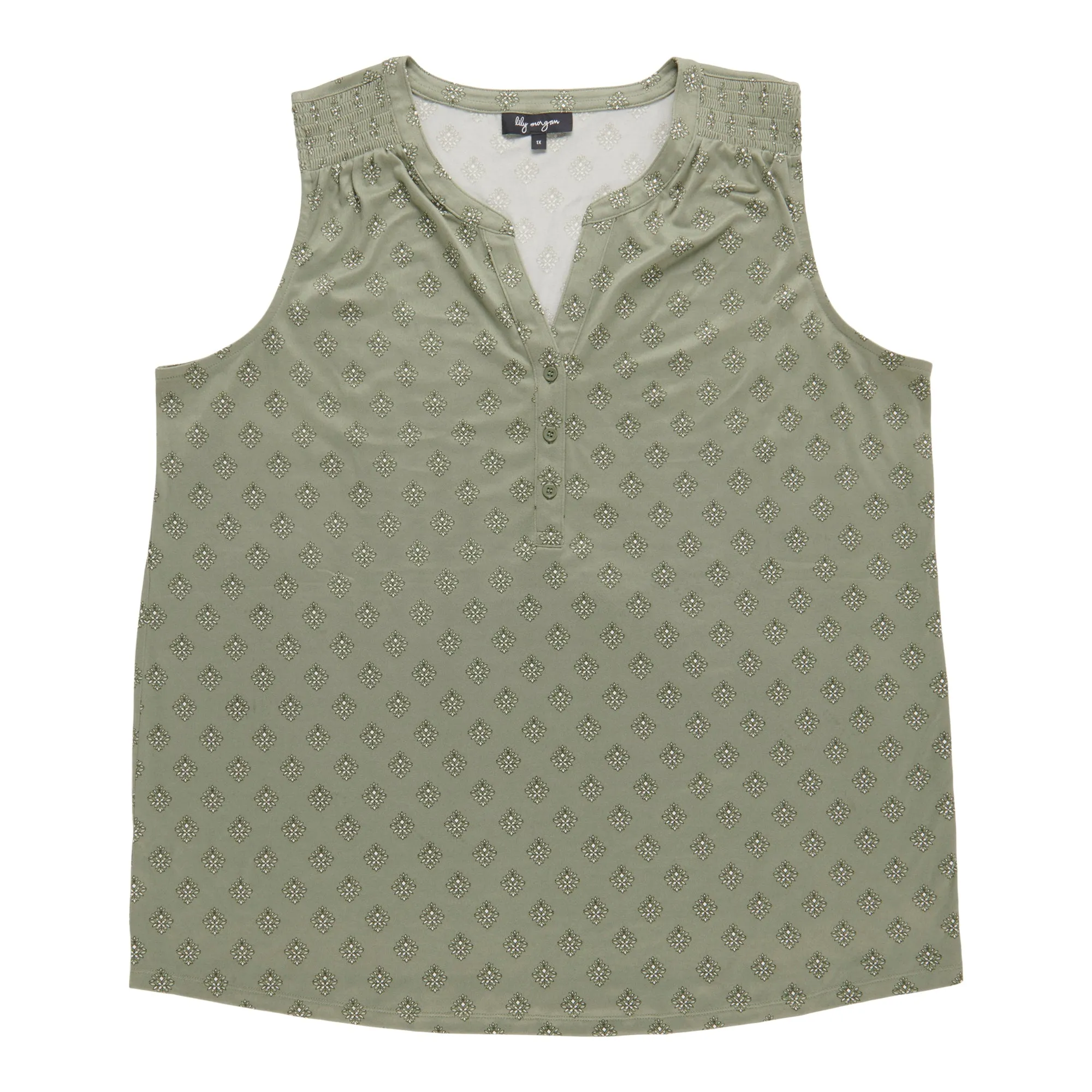 lily morgan Women's Plus Camisole with Smocking Detail sold by Giant Tiger product image thumbnail 4