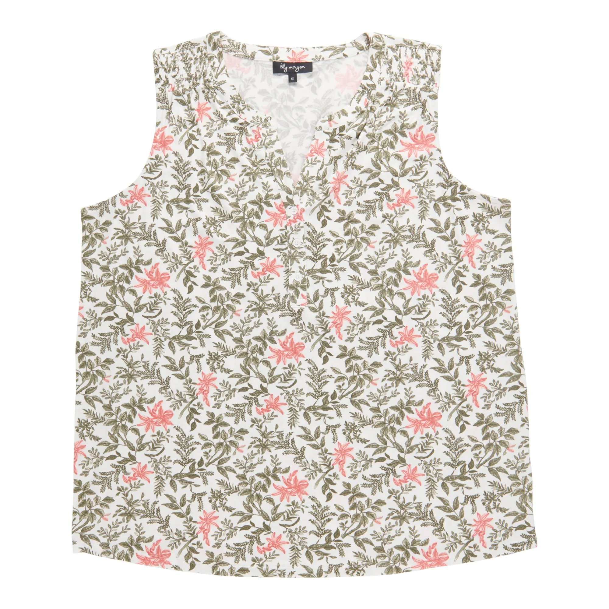 lily morgan Women's Plus Camisole with Smocking Detail sold by Giant Tiger product image thumbnail 2