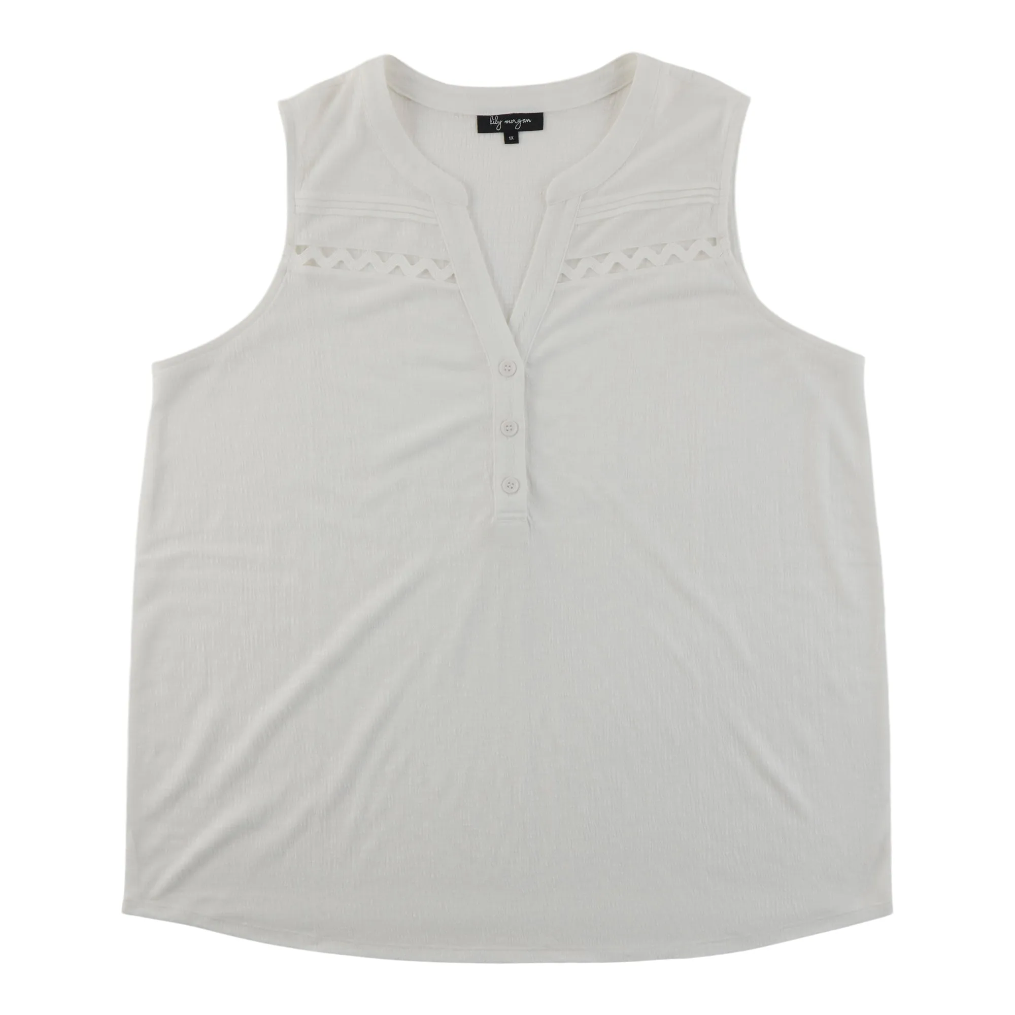 lily morgan Women's Plus Cami with Lace Front Detail sold by Giant Tiger product image thumbnail 4