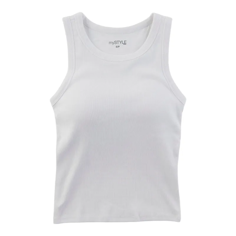 mySTYLE Women's Fitted Ribbed Tank Top made by Giant Tiger