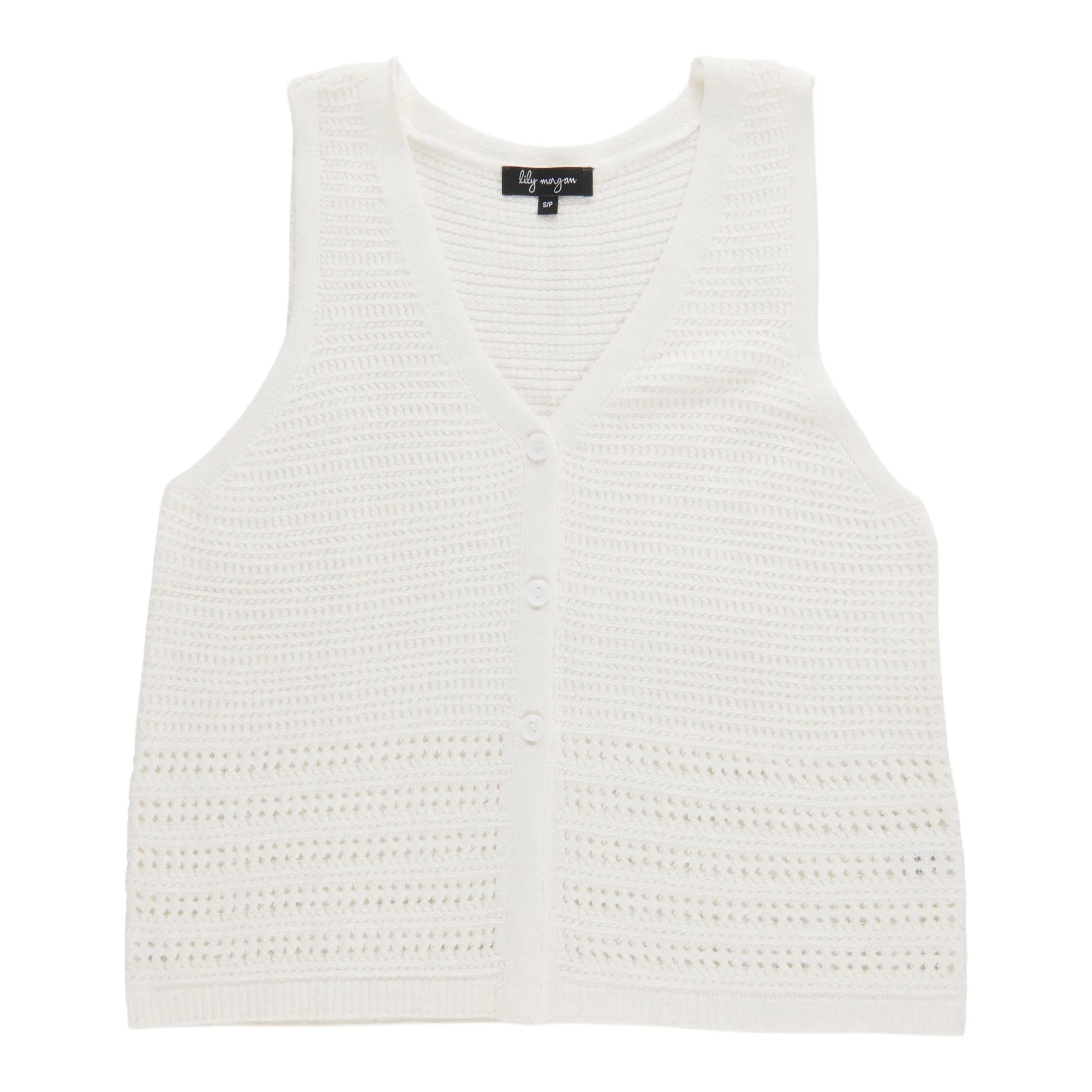 lily morgan Women's Crochet Button Front Vest sold by Giant Tiger product image thumbnail 2