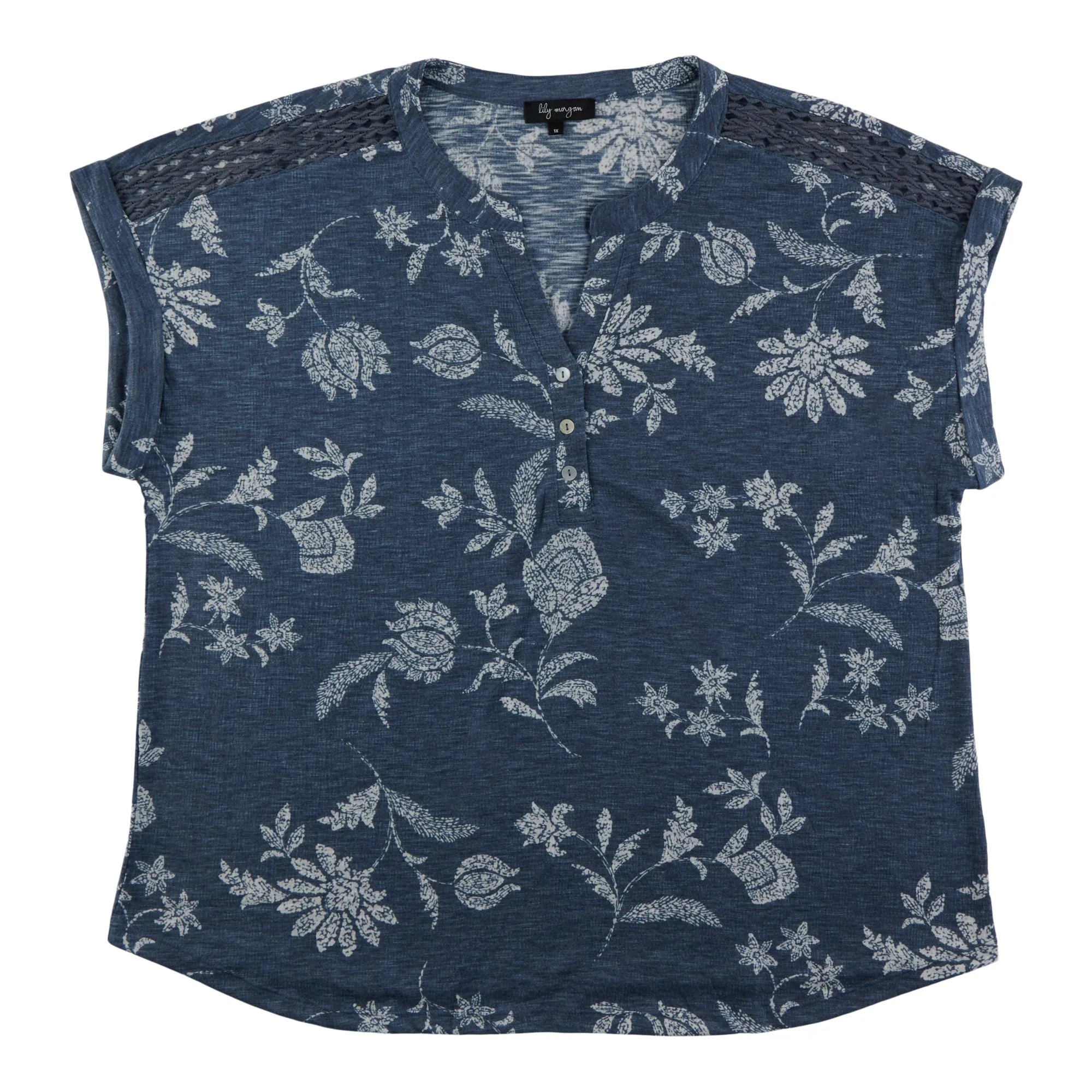 lily morgan Women's Plus Printed Top with Trim Detailing sold by Giant Tiger product image thumbnail 3