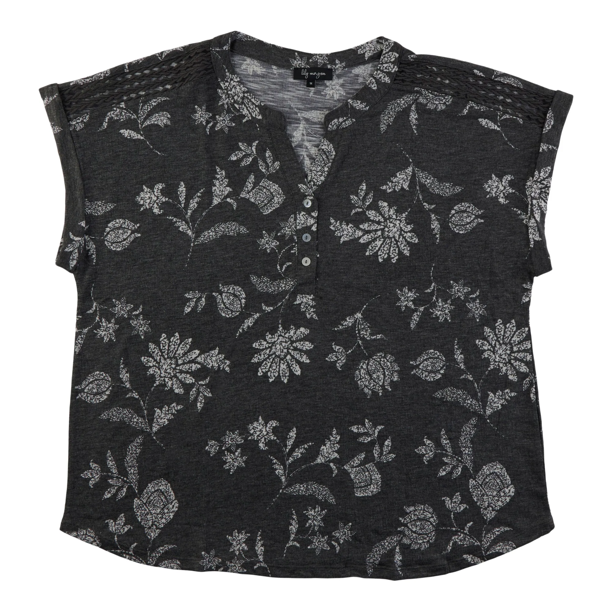 lily morgan Women's Plus Printed Top with Trim Detailing sold by Giant Tiger product image thumbnail 4