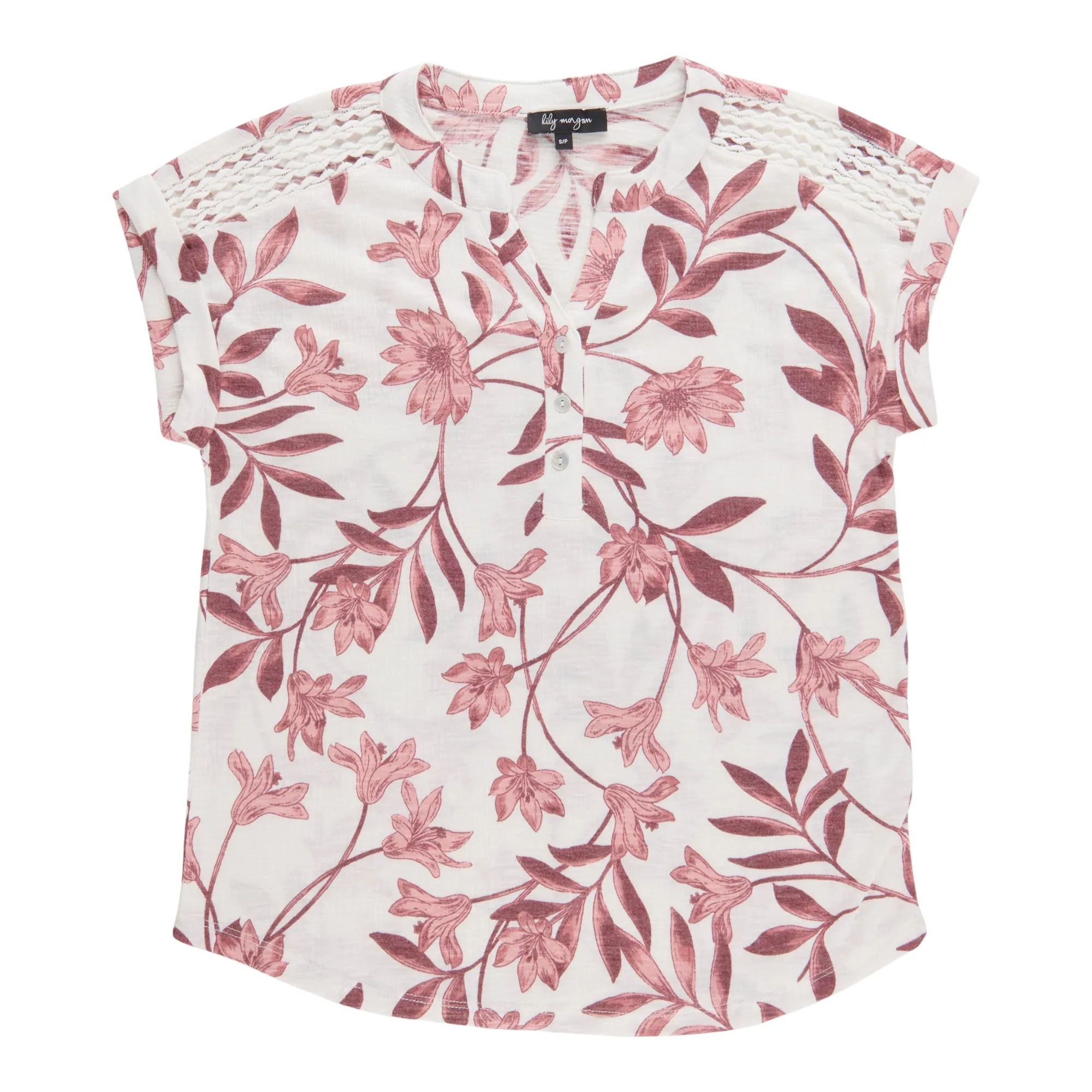 lily morgan Women's Printed Top with Trim Detailing sold by Giant Tiger