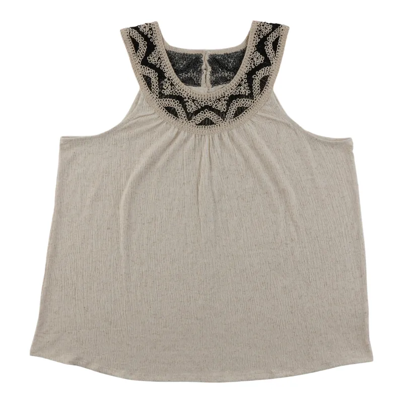 lily morgan Women's Plus Round Neck Detail Cami made by Giant Tiger