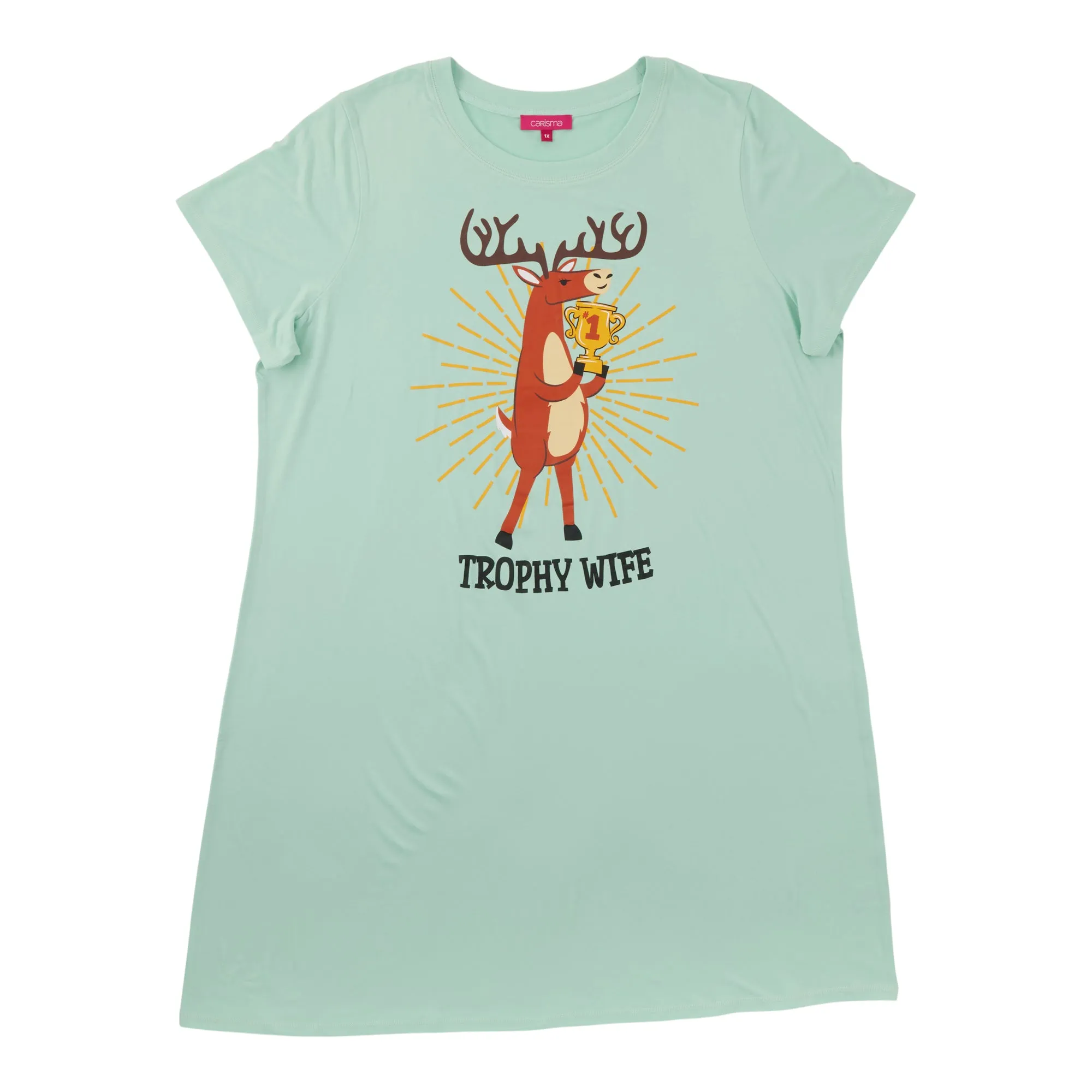 Carisma Women's Plus Short Sleeve Sleepshirt sold by Giant Tiger product image thumbnail 2