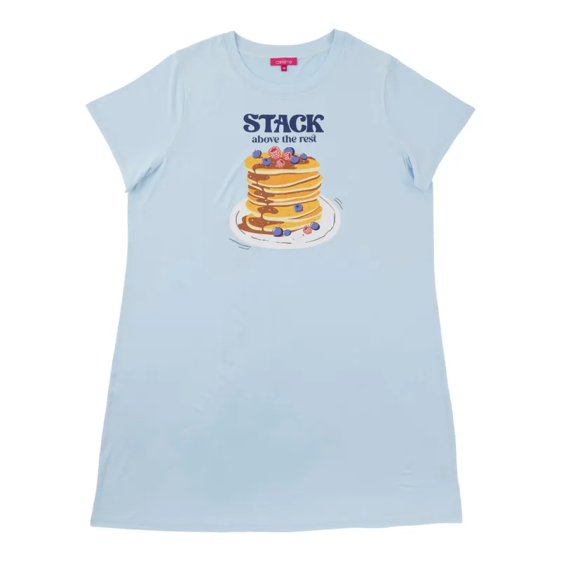 Carisma Women's Plus Short Sleeve Sleepshirt made by Giant Tiger