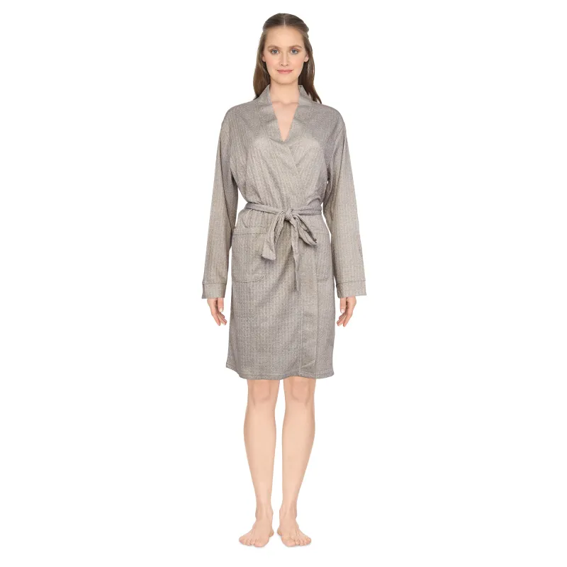 Carisma Women's Solid Waffle Robe made by Giant Tiger