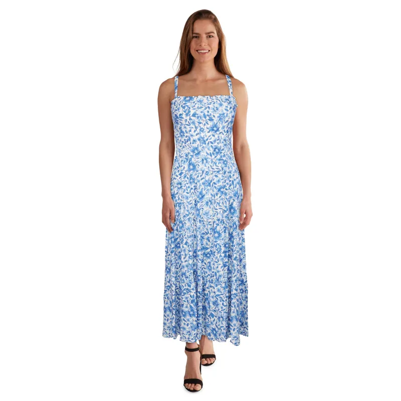 lily morgan Women's Smocked Bodice Maxi Dress made by Giant Tiger
