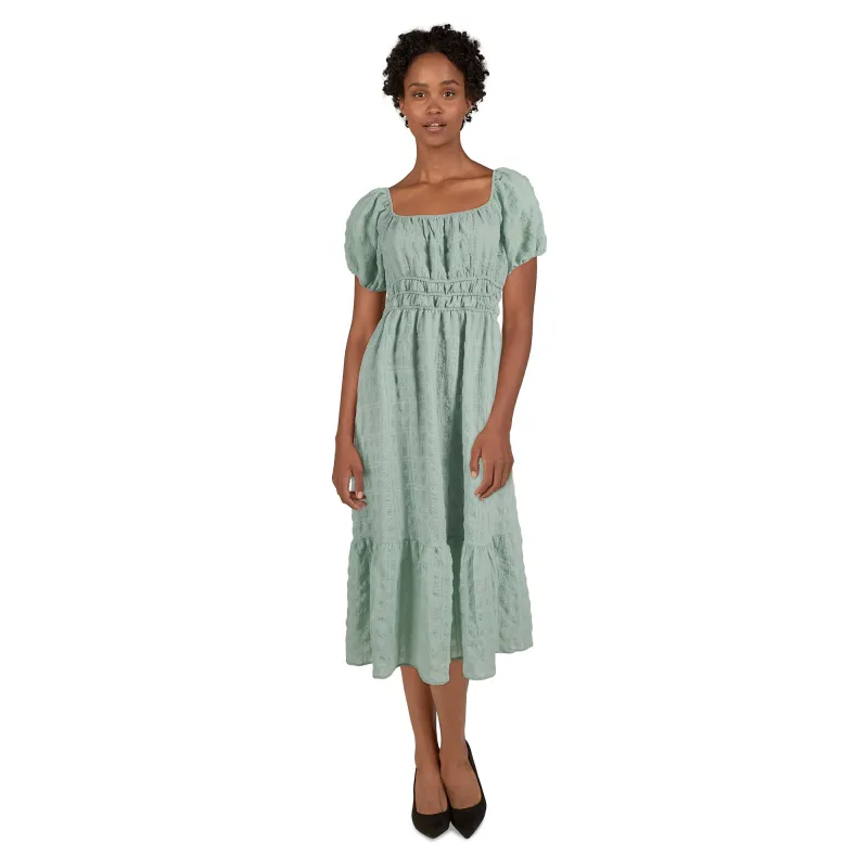 lily morgan Women's Puff Sleeve Airflow Midi Dress made by Giant Tiger
