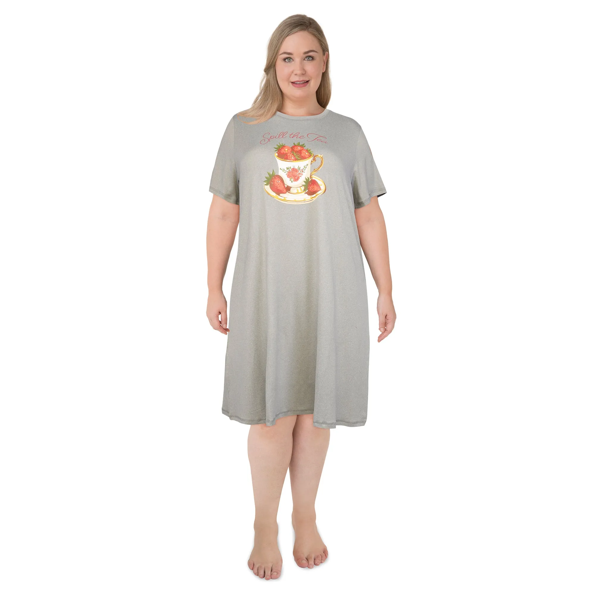 Carisma Women's Plus Below Waist Crew Neck Sleepshirt sold by Giant Tiger