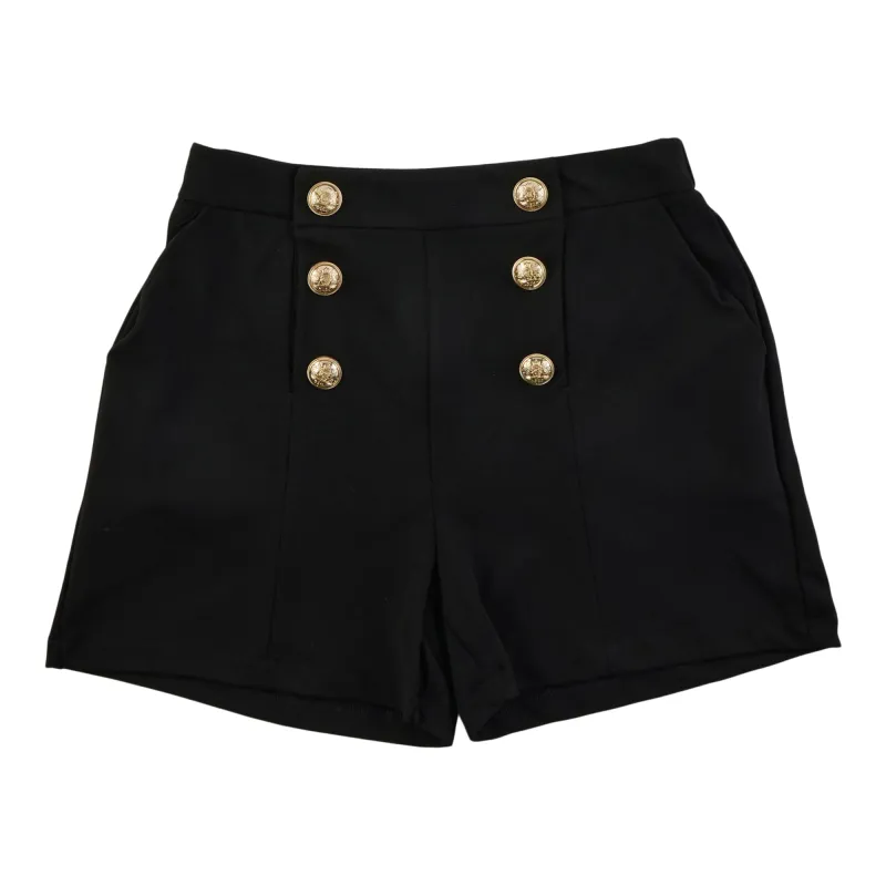 lily morgan Women's Button Detail High-Rise Crepe Shorts made by Giant Tiger