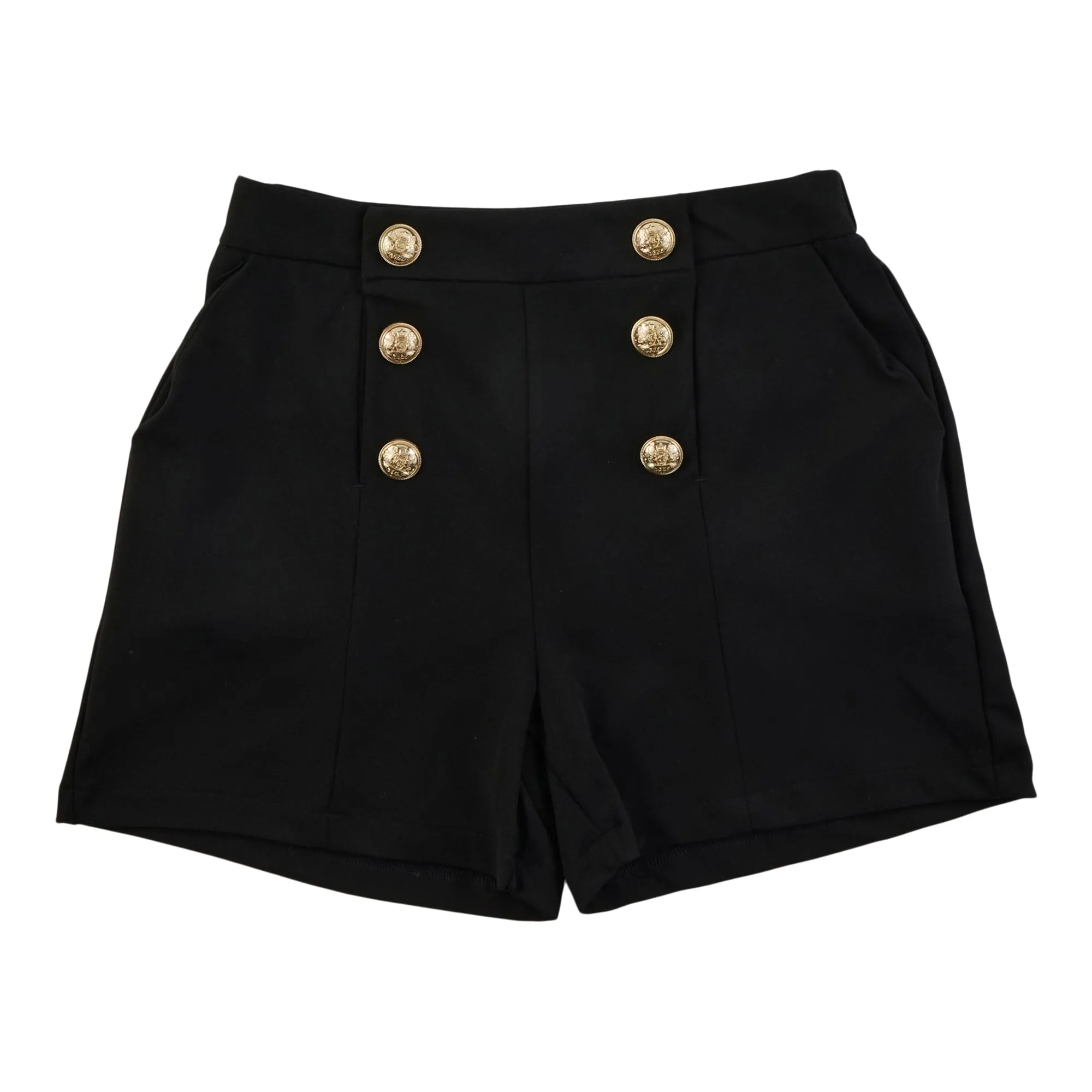 lily morgan Women's Button Detail High-Rise Crepe Shorts sold by Giant Tiger