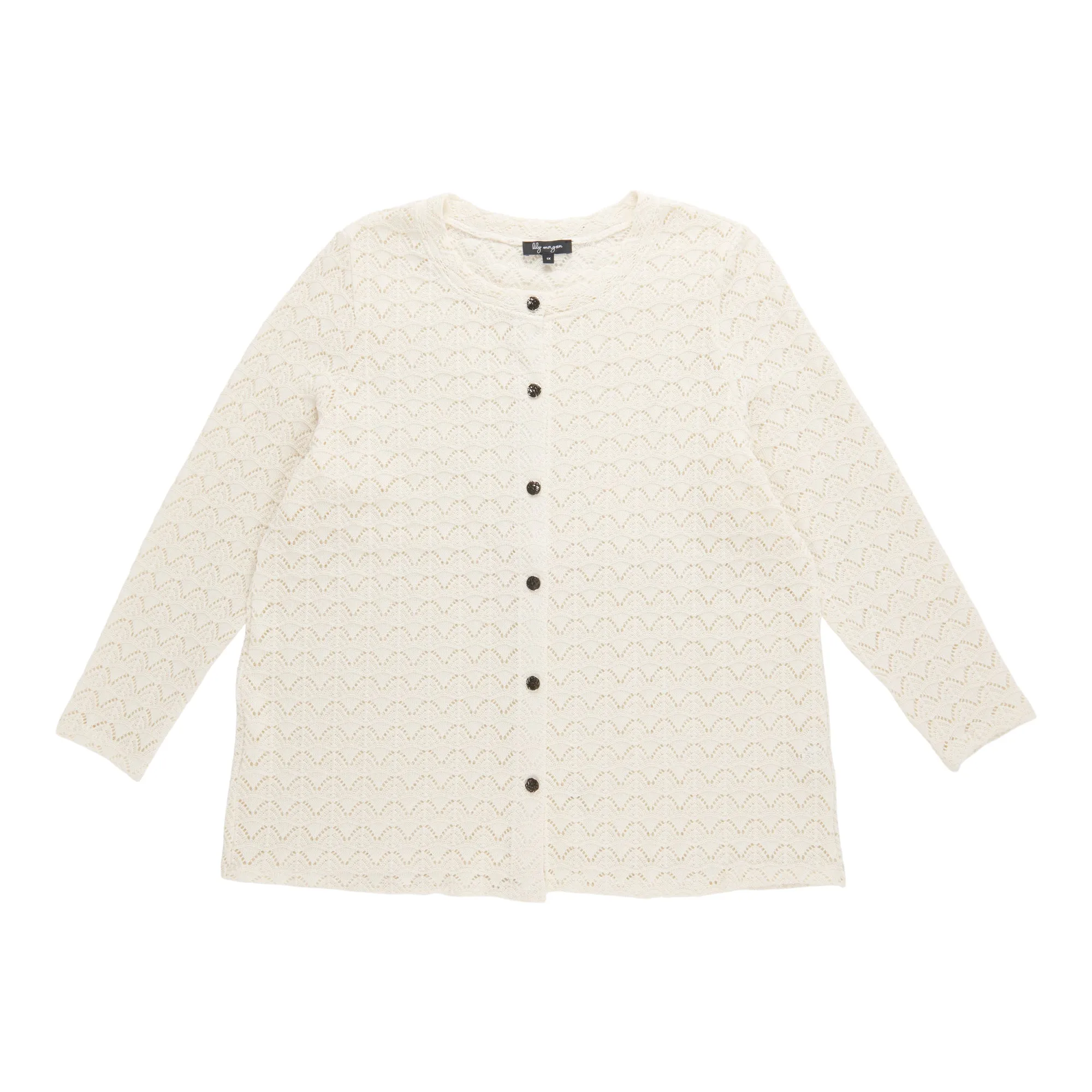 lily morgan Women's Plush Crochet Cardigan sold by Giant Tiger product image thumbnail 2