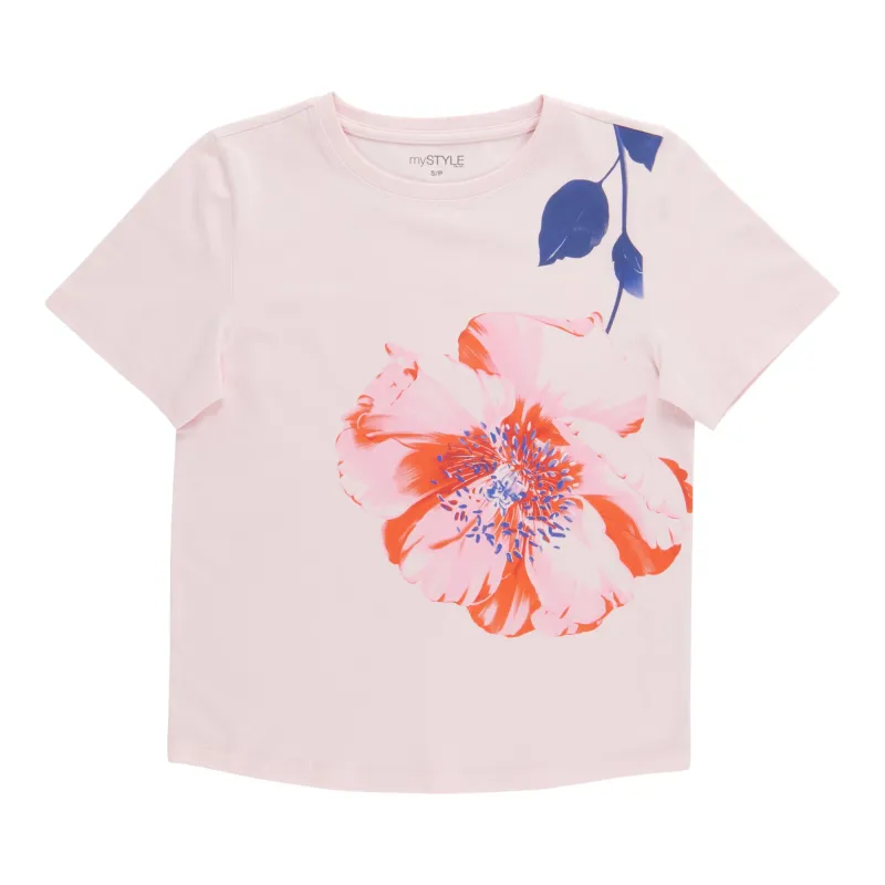 mySTYLE Women's Fitted Floral Tee made by Giant Tiger