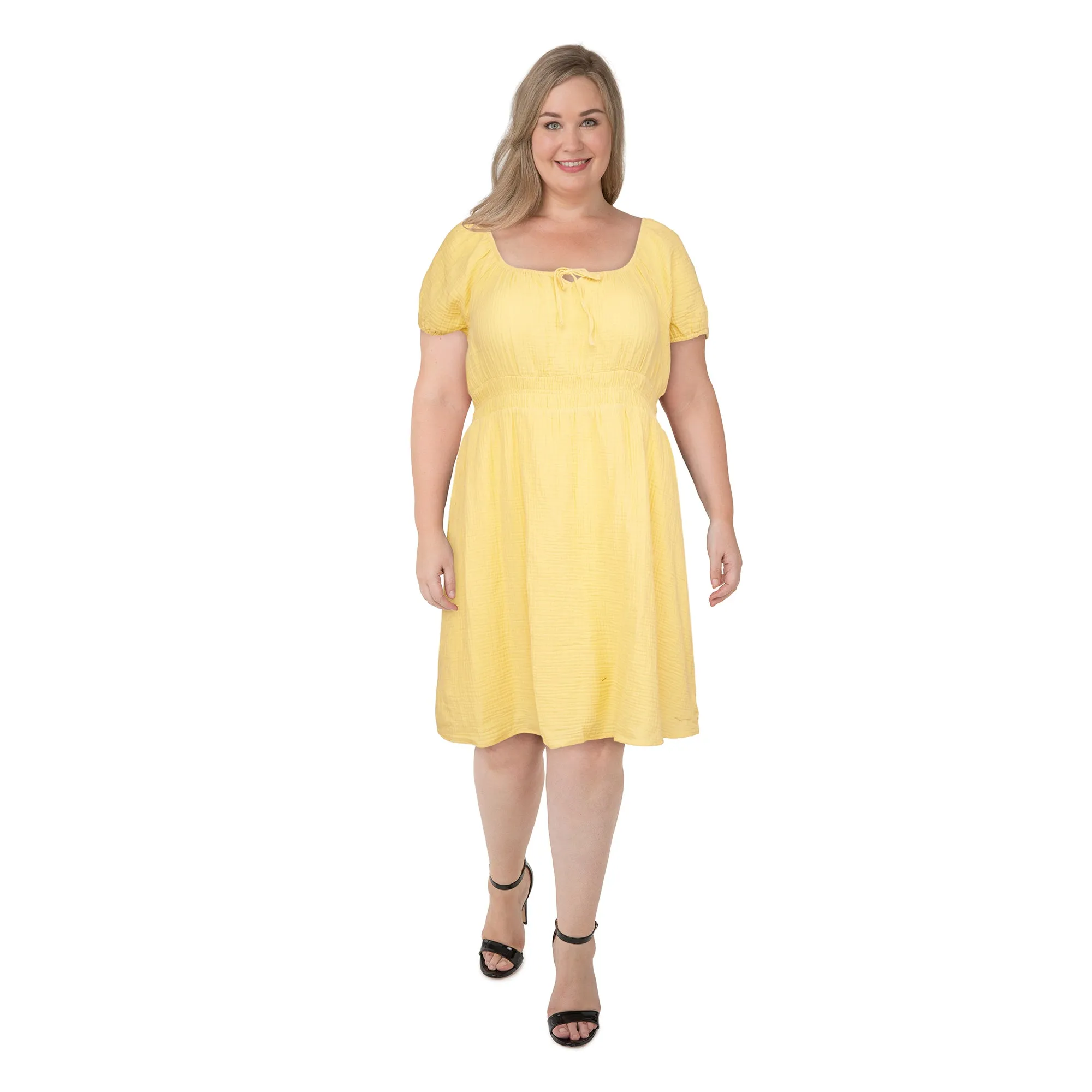 mySTYLE Women's Plus Gauze Puff Sleeve Dress sold by Giant Tiger product image thumbnail 2
