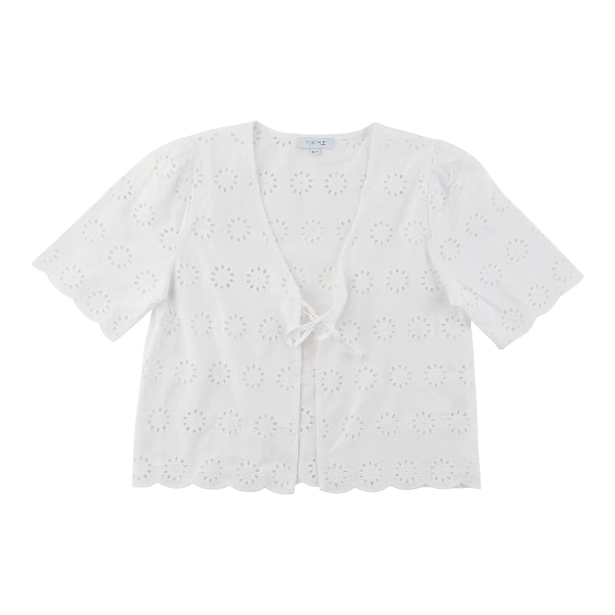 mySTYLE Women's Eyelet Tie-Front Top sold by Giant Tiger