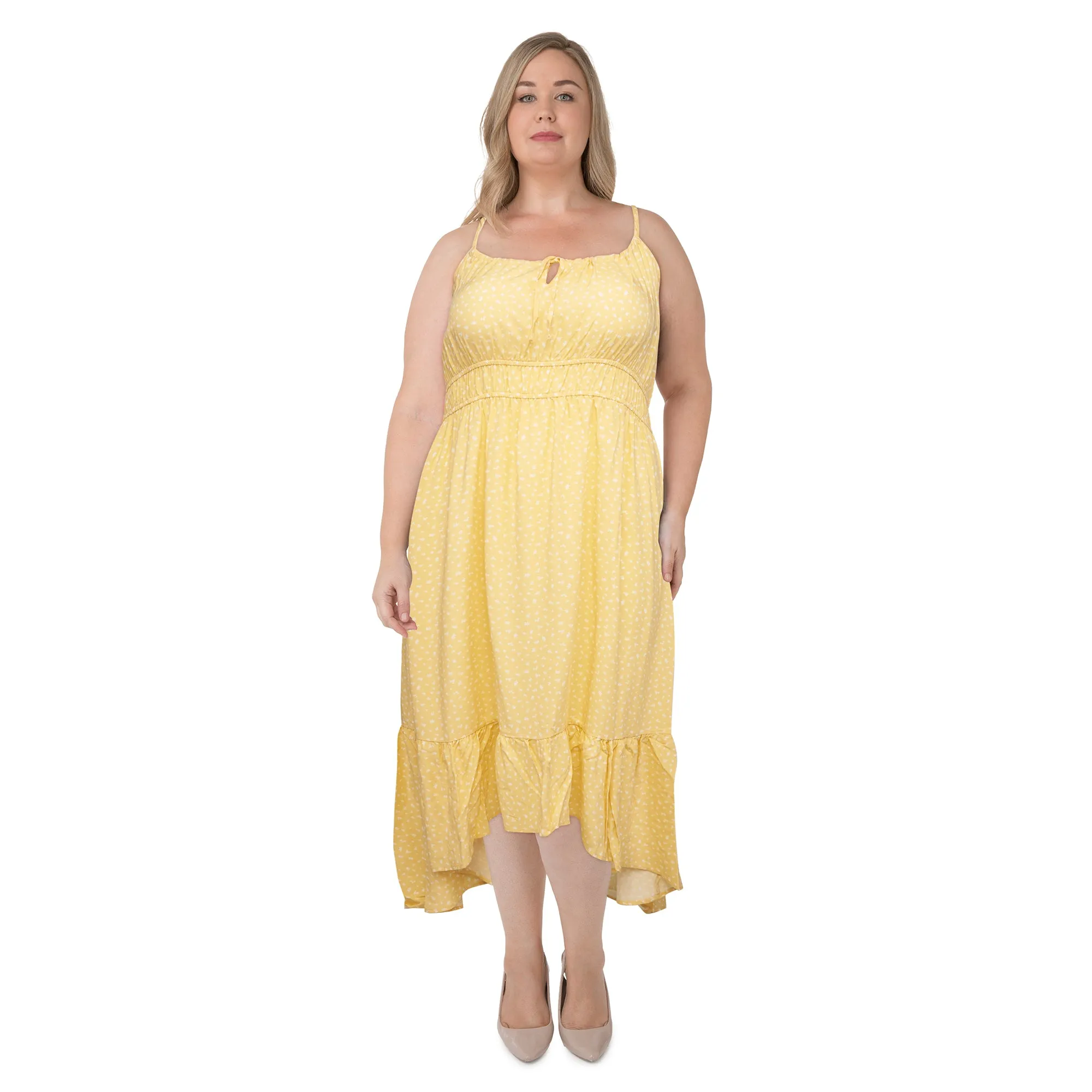 lily morgan Women's Plus Printed Hi-Low Midi Dress sold by Giant Tiger product image thumbnail 3