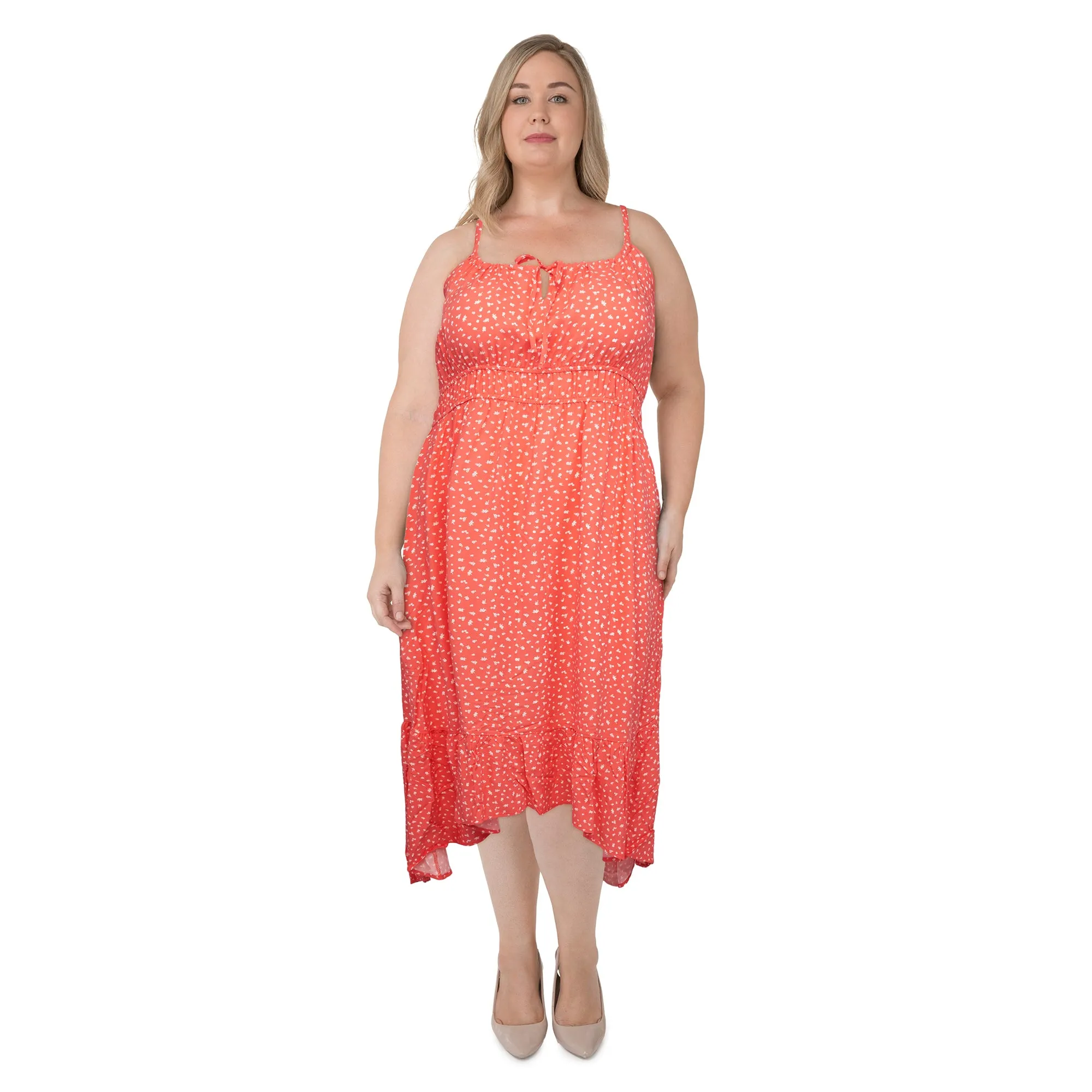 lily morgan Women's Plus Printed Hi-Low Midi Dress sold by Giant Tiger product image thumbnail 2
