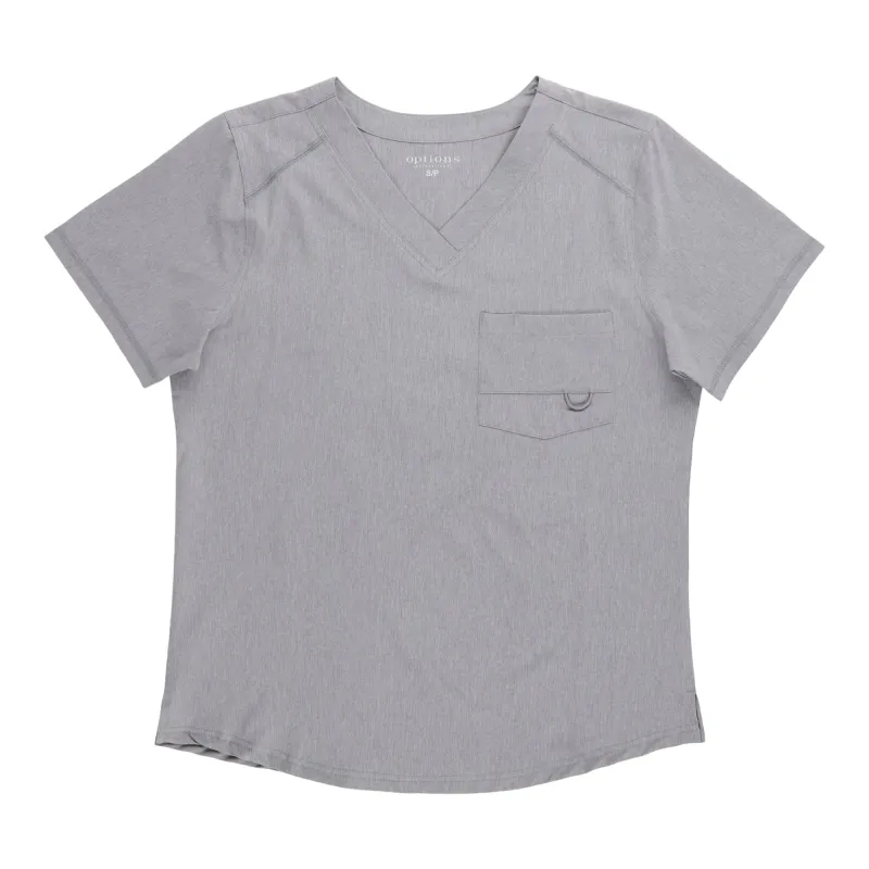 Options Women's Solid V-Neck Scrub Top made by Giant Tiger