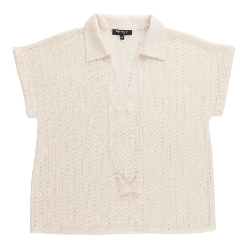 lily morgan Women's Baggy Top with Tassels made by Giant Tiger