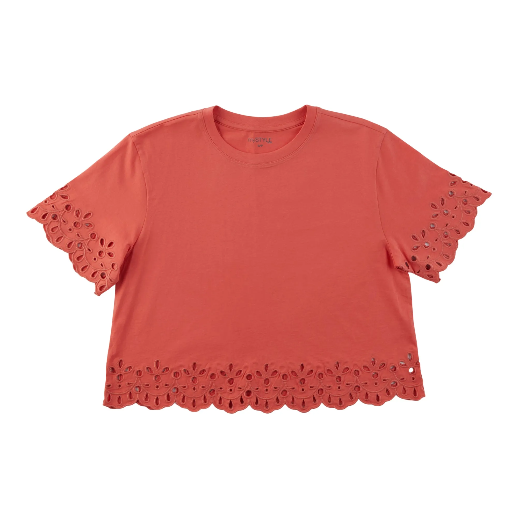 mySTYLE Women's Boxy Eyelet Sleeve Tee sold by Giant Tiger product image thumbnail 2