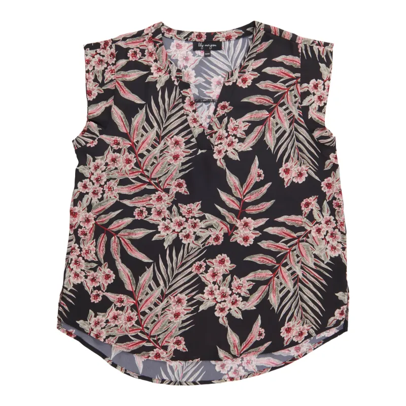 lily morgan Women's Printed V-Neck Blouse made by Giant Tiger
