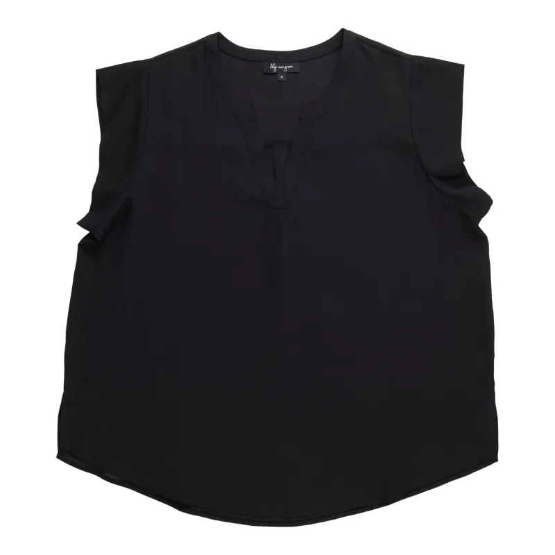 lily morgan Women's Plus V-Neck Blouse made by Giant Tiger