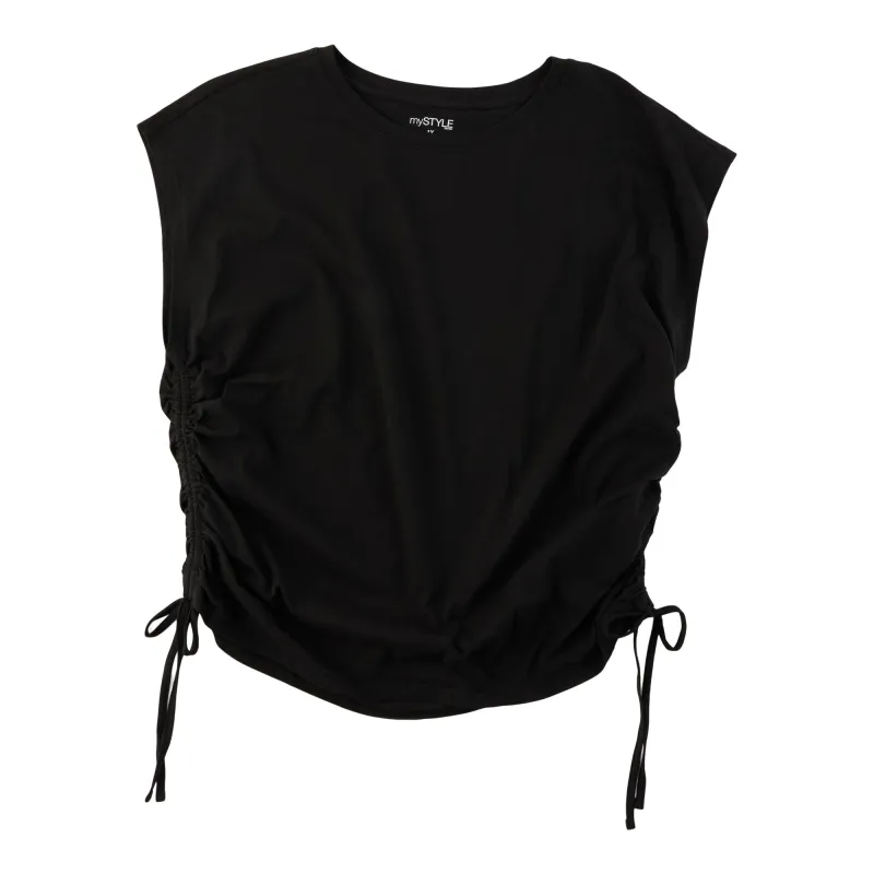 mySTYLE Women's Plus Side Ruching Tee made by Giant Tiger