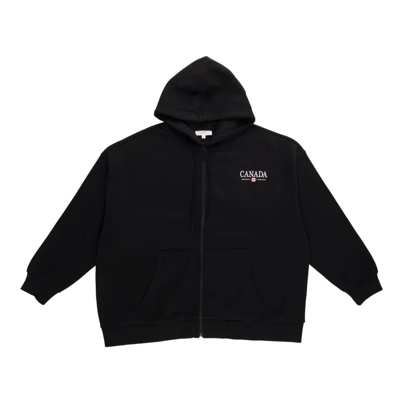 Canada EH! Women's Plus Full Zip Sweater made by Giant Tiger