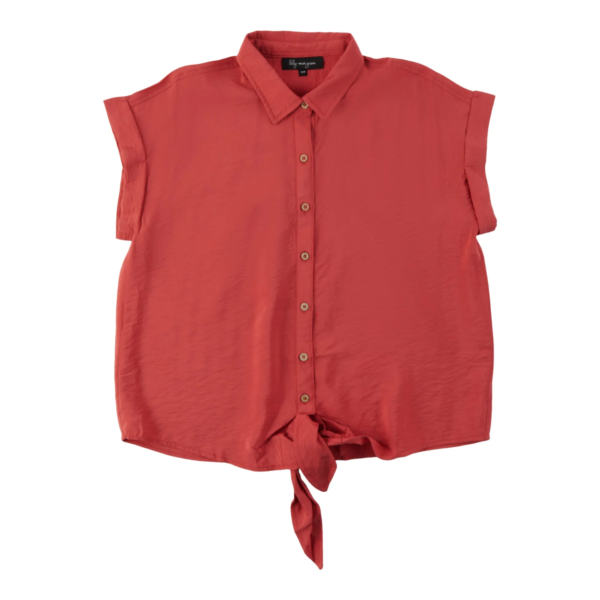 lily morgan Women's Textured Tie Front Blouse sold by Giant Tiger product image thumbnail 3