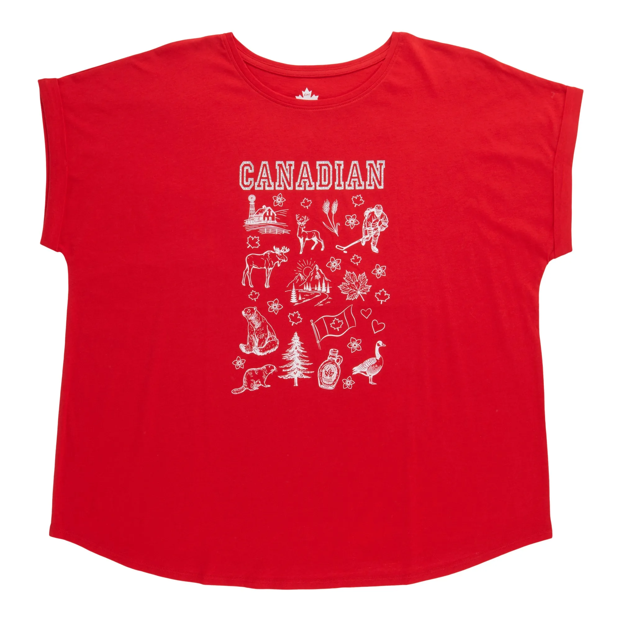 Canada EH! Women's Plus Glitter T-Shirt sold by Giant Tiger product image thumbnail 3