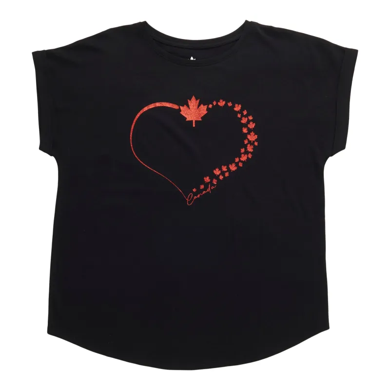 Canada EH! Women's Glitter T-Shirt made by Giant Tiger