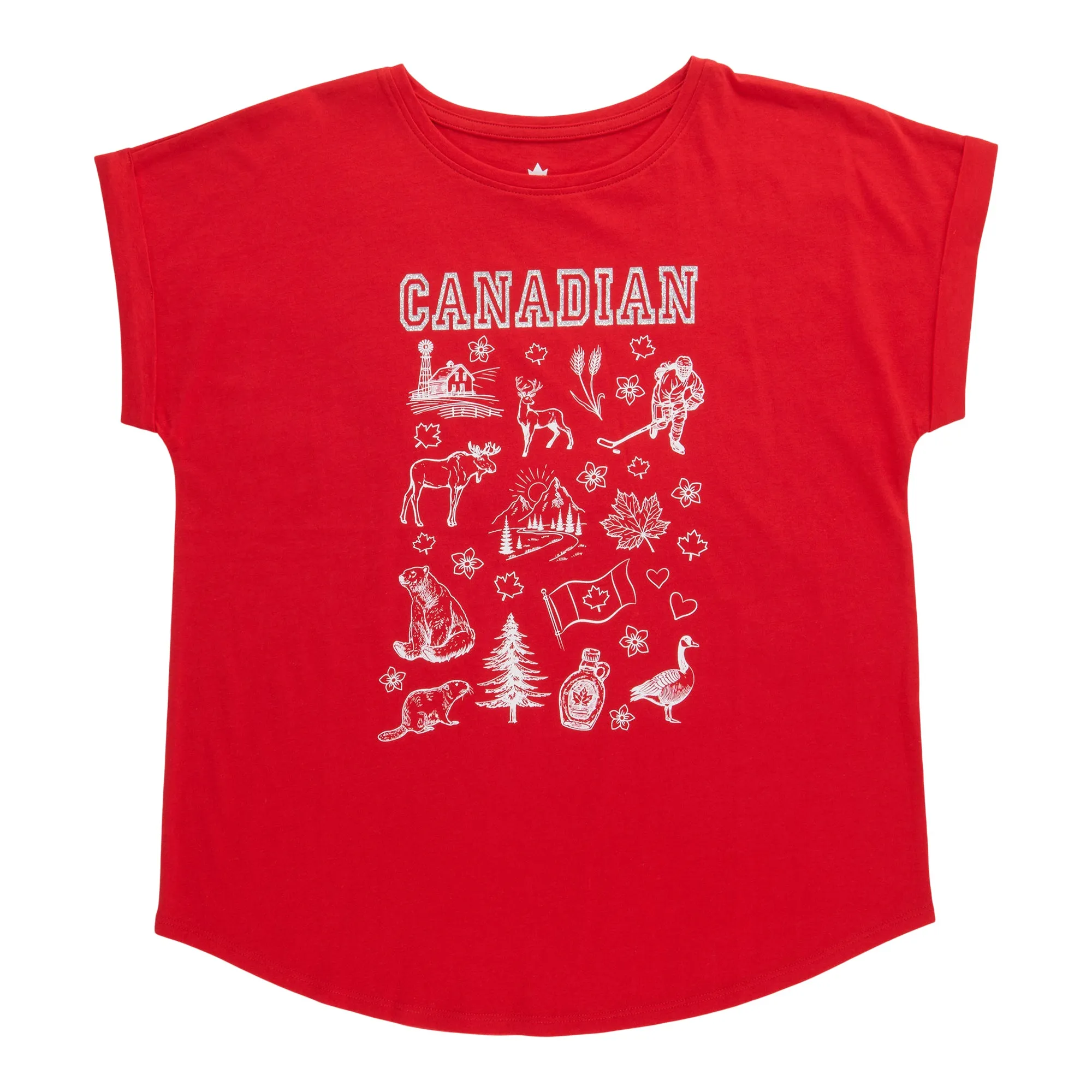 Canada EH! Women's Glitter T-Shirt sold by Giant Tiger product image thumbnail 3
