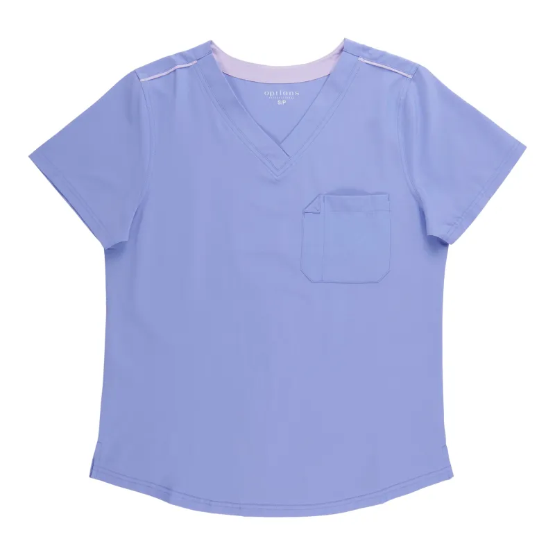 Options Women's Solid V-Neck Scrub Top made by Giant Tiger
