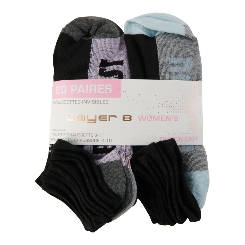 Layer 8 Women's Sport Socks, 20-Pack made by Layer 8
