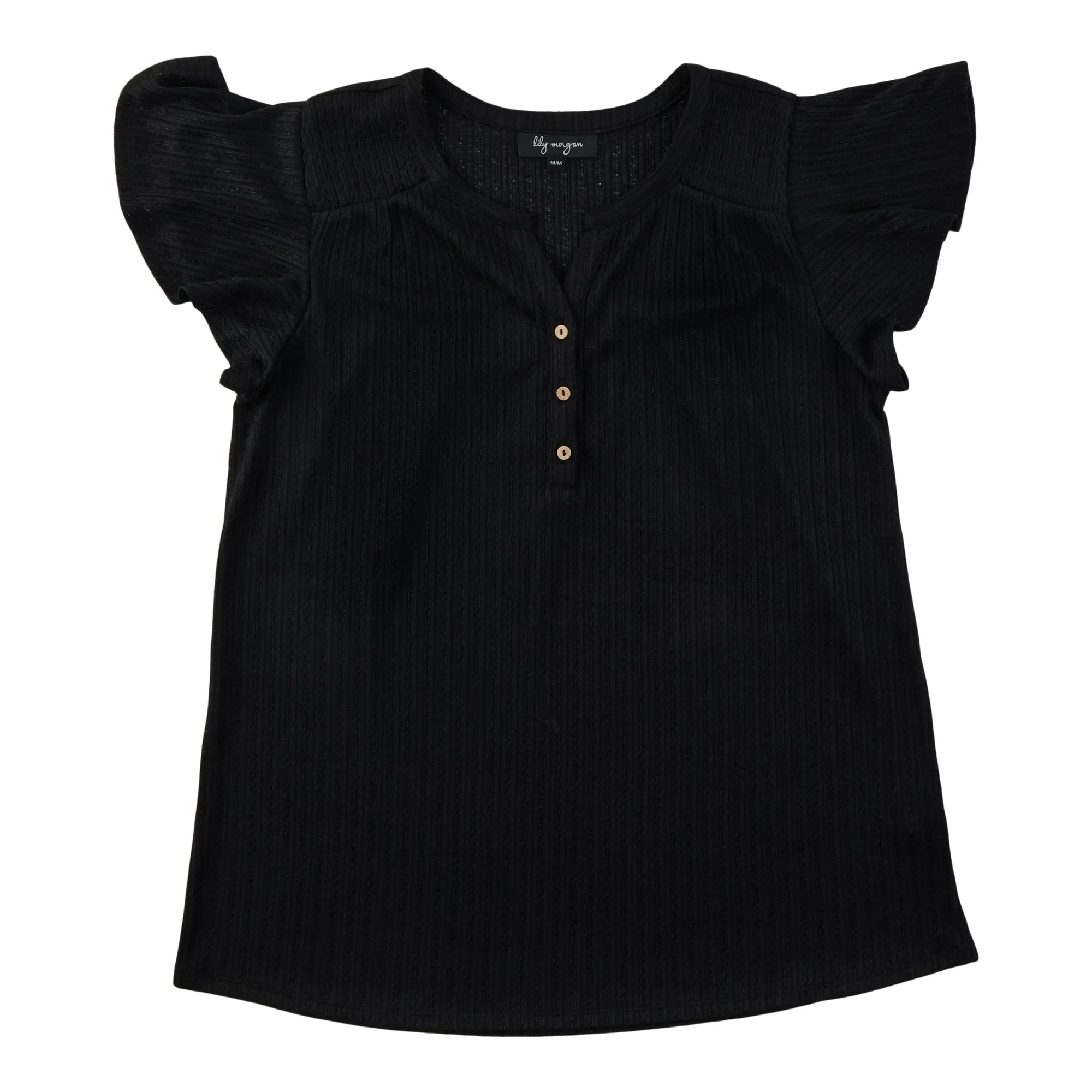 lily morgan Women's Mandarin Collar Top with Buttons sold by Giant Tiger