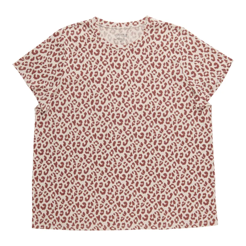 mySTYLE Women's Plus Short Sleeve Crew Neck Tee made by Giant Tiger