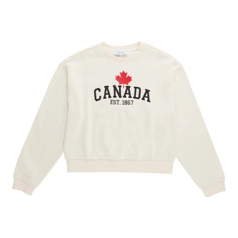 mySTYLE Women's Canada Fleece Sweater made by Giant Tiger