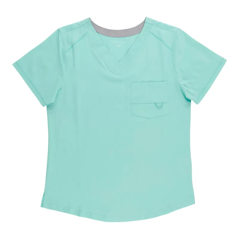 Options Women's Solid Short Sleeve Scrub Top made by Giant Tiger
