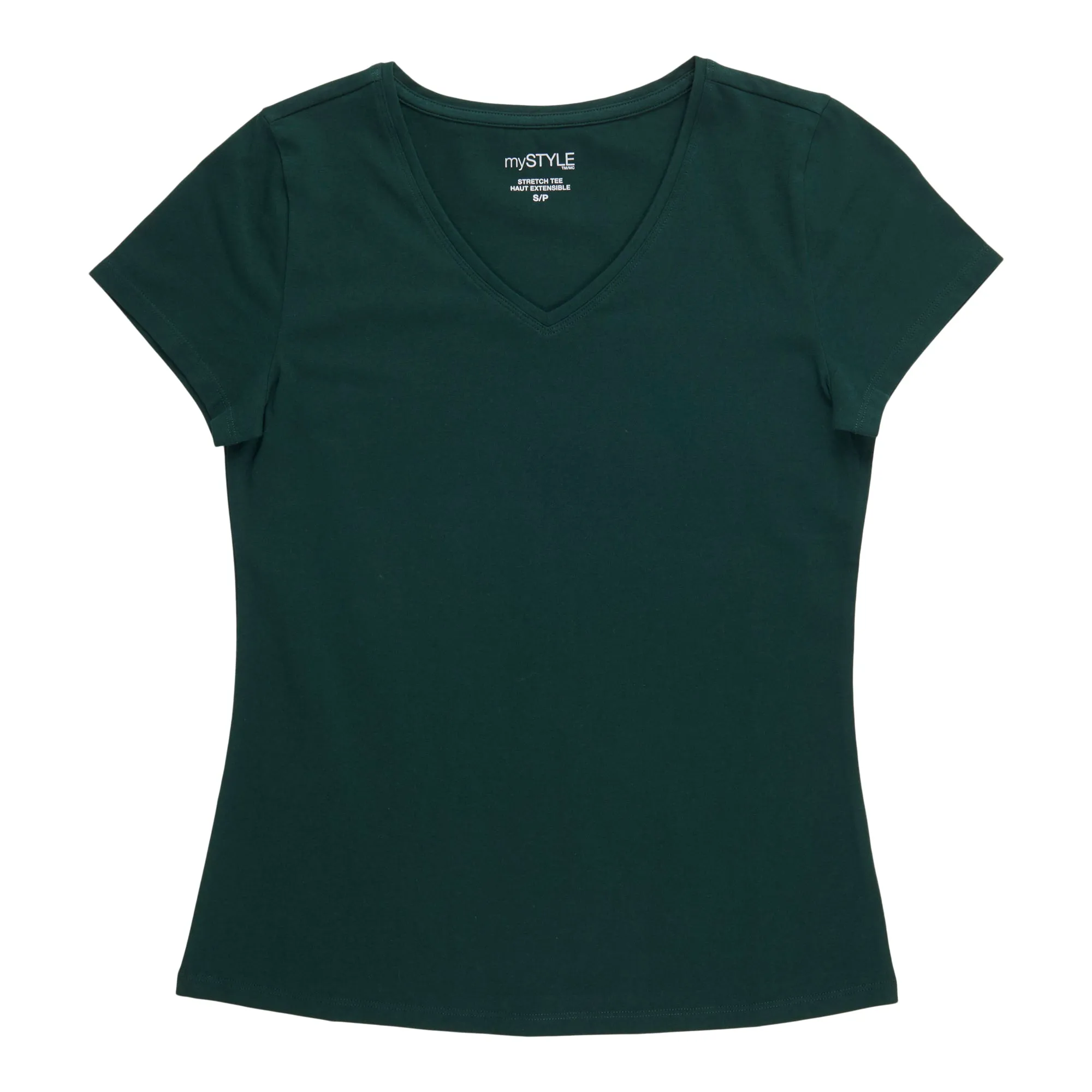 mySTYLE Women's V-Neck Short Sleeve T-Shirt sold by Giant Tiger