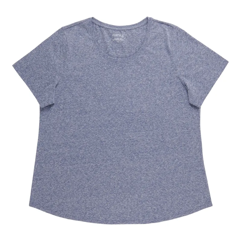 mySTYLE Women's Plus Scooped Neck T-Shirt made by Giant Tiger